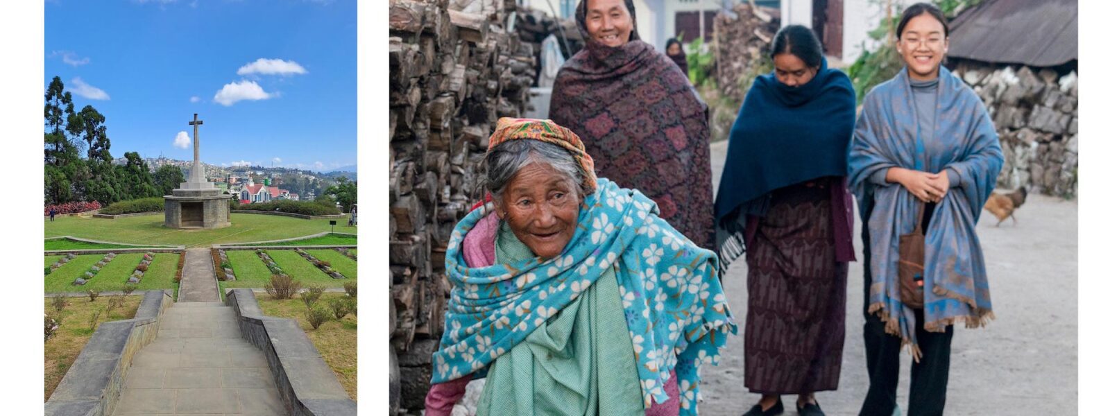 Ladies in Kigwema and the Kohima War Memorial - Nagaland, India