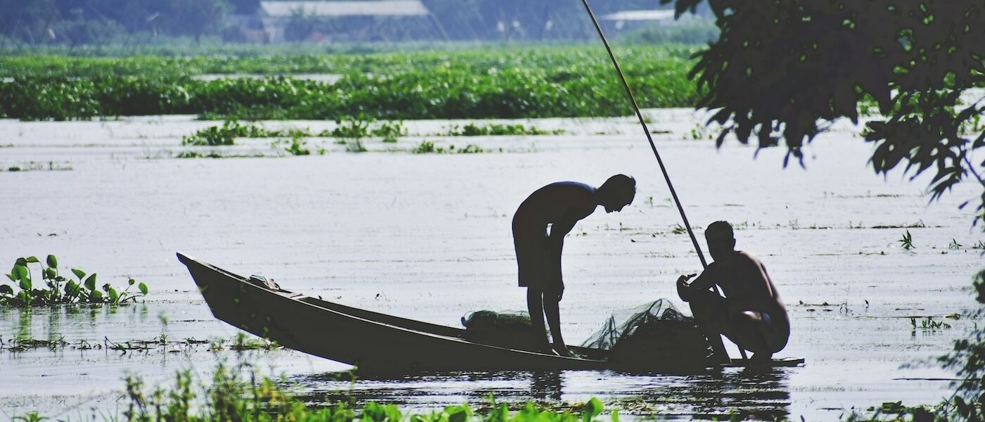 Men on Boat - Munshiganj, Dhaka District, Bangladesh