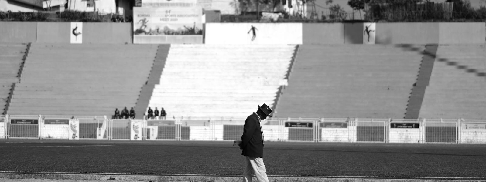 Man walking in Stadium, Nagaland